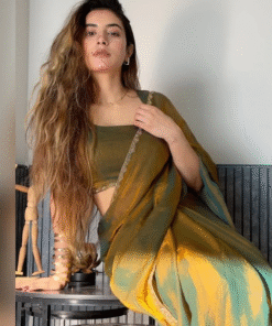 Lissome Green Fancy Silk Saree With Smashing Blouse Piece